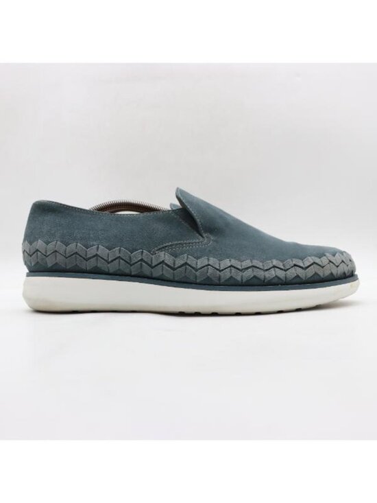 Giorgio Armani Milano Shoes Men’s Size US 12 UK 11 Blue Suede Slip On Loafers main image 4